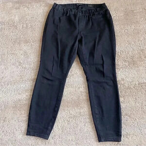 Judy Blue Black Skinny Fit Faux Fly Elasticated Waist Jeans Solid Black: 14W